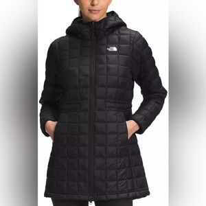 The North Face ThermoBall Eco Hooded Parka Black Long Puffer Jacket L NWOT